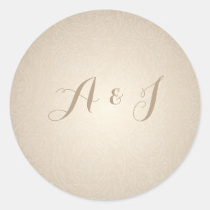 Redonda Pegatina de sobres de invitación de boda de diseña