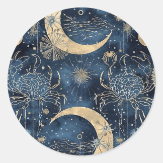 Redonda Pegatina de sobres de Rótulo de zodiaco para cánce