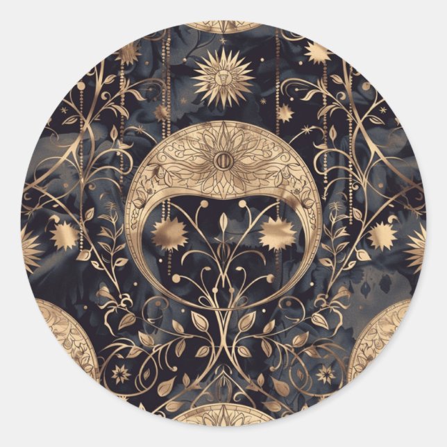 Redonda Pegatina de sobres virgo personalizado (Anverso)