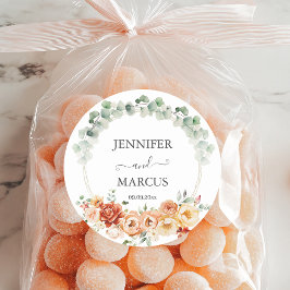 Redonda Pegatina de Sofisticación de la Blossom Botánica