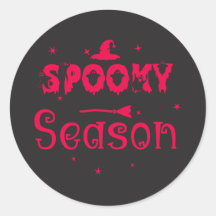 Pegatina de sombrero de bruja de temporada espeluz