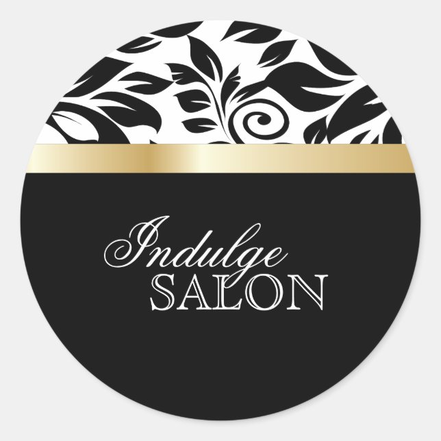 Redonda Pegatina de Spa y Salón Clásico (Anverso)