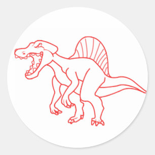 Redonda Pegatina de Spinosaurus