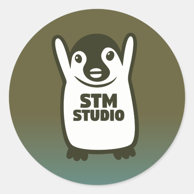 REDONDA PEGATINA DE STM - TIERRA (Anverso)