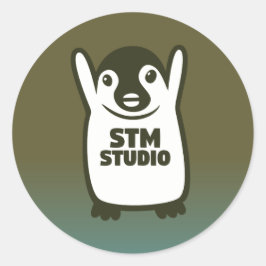 REDONDA PEGATINA DE STM - TIERRA