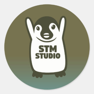 REDONDA PEGATINA DE STM - TIERRA