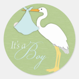 Redonda Pegatina de Stork Boy