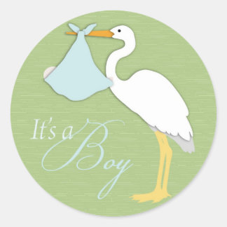 Redonda Pegatina de Stork Boy