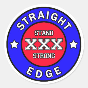 Redonda Pegatina de Straight