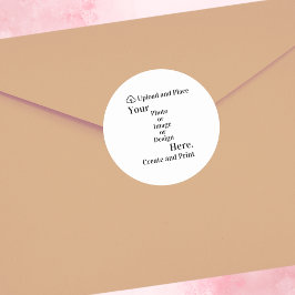 Redonda Pegatina de su diseño o envío de fotos