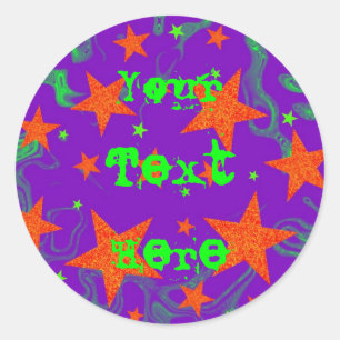 Redonda Pegatina de 'Su texto' enlazado a ortografía