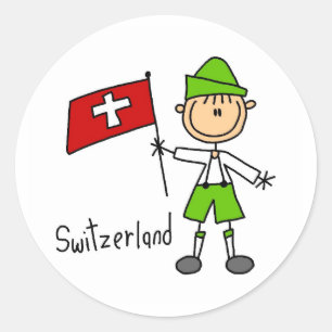 Redonda Pegatina de Suiza