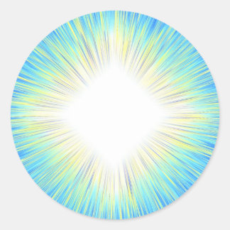 Redonda Pegatina de Sun Burst