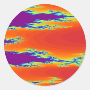 Redonda Pegatina de Sunrise