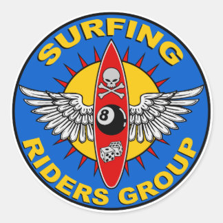 Redonda pegatina de surf