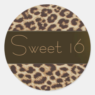 Redonda pegatina de "Sweet Sixteen"