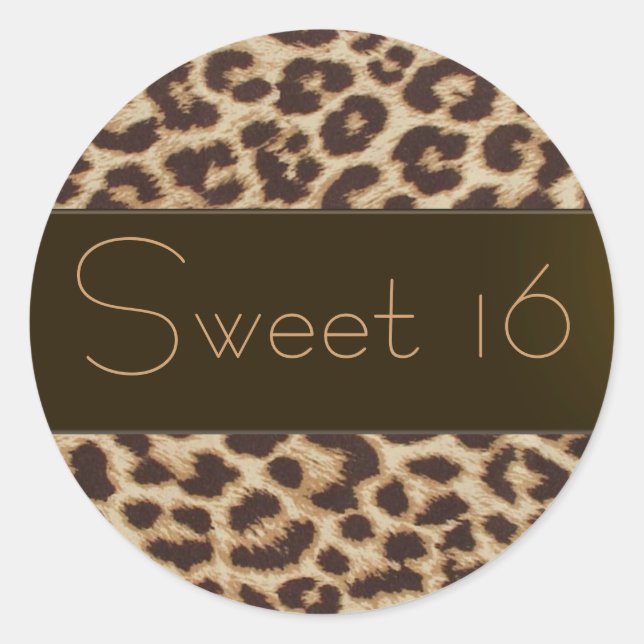Redonda pegatina de "Sweet Sixteen" (Anverso)