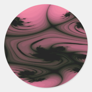 Redonda Pegatina de Swirls Gothic