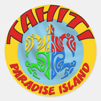 Redonda Pegatina de Tahití