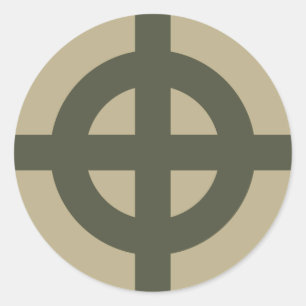 Redonda Pegatina de tapón de alcance, cruz celta, estilo 1