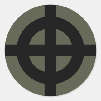 Redonda Pegatina de tapón de alcance, cruz celta, estilo 2