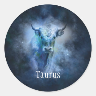 Redonda Pegatina de Taurus Bull
