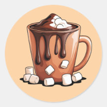 Pegatina de taza del sueño de chocolate caliente V