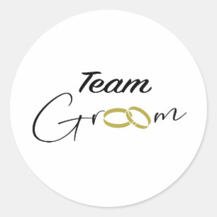 Redonda Pegatina de Team Groom