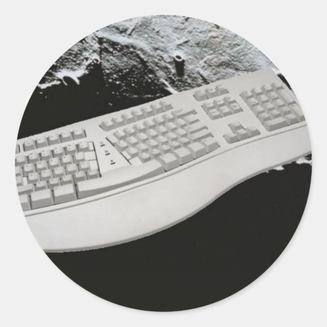 Redonda Pegatina de teclado en el espacio (Anverso)