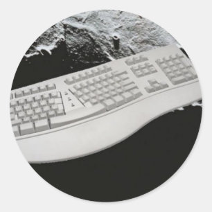 Redonda Pegatina de teclado en el espacio