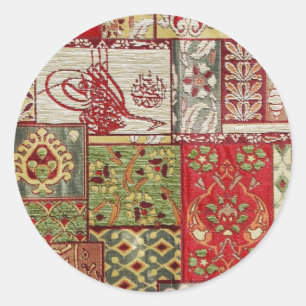 Redonda pegatina de tela turca