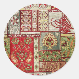 Redonda pegatina de tela turca