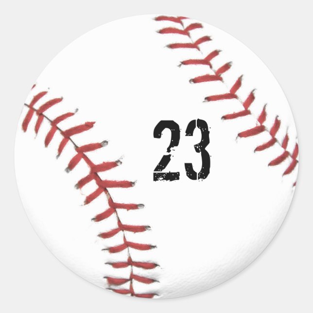 Redonda Pegatina de tema de béisbol (Anverso)