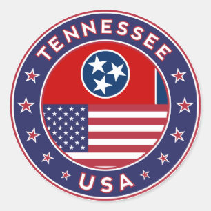Redonda Pegatina de Tennessee, estuche de teléfono, bolso