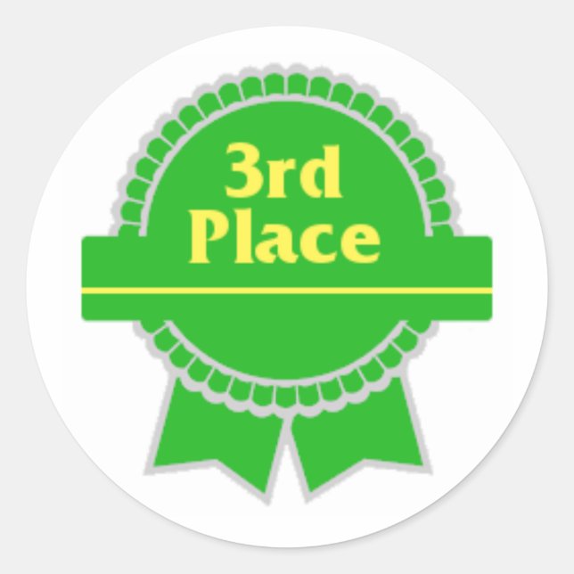 Redonda Pegatina de tercer lugar (Anverso)