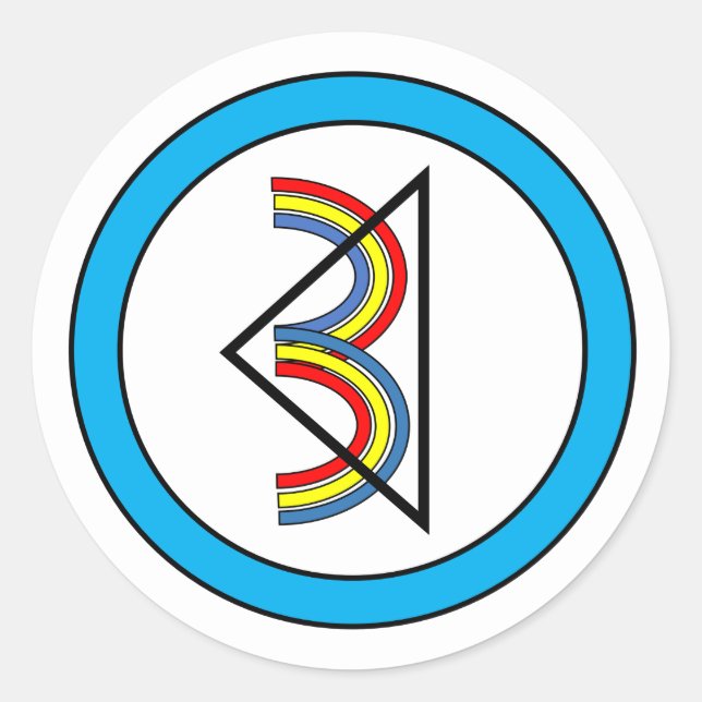 REDONDA PEGATINA DE TERCEROS AÑOS (Anverso)