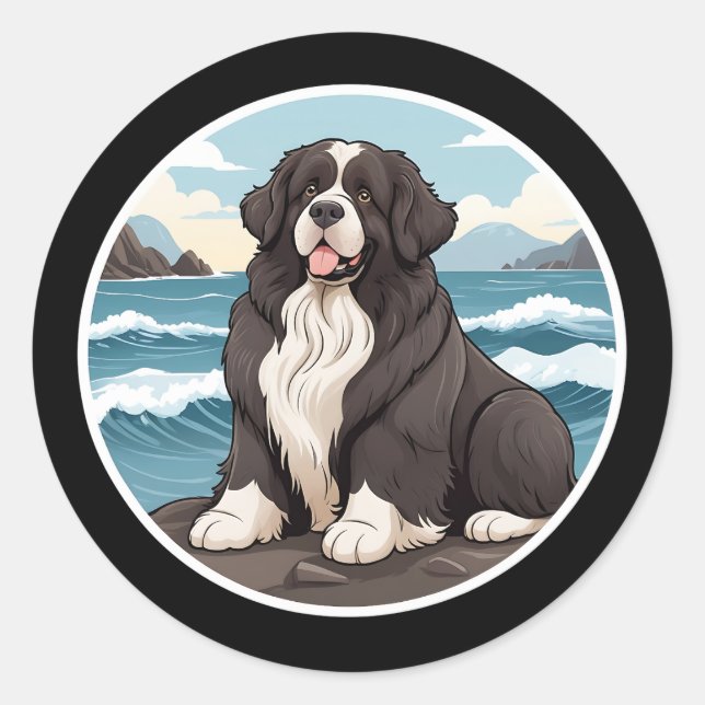 Redonda Pegatina de Terranova (Anverso)