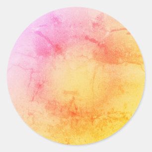 Redonda Pegatina de textura de mármol de puesta de sol