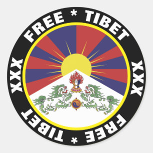 Redonda Pegatina de Tibet Libre, Bandera Tibetana