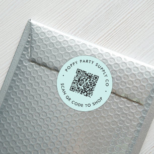 Redonda Pegatina de Tienda de Código QR del personalizado