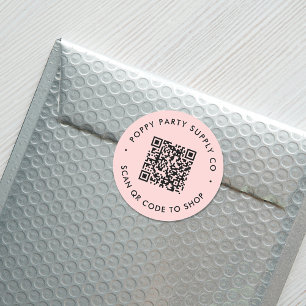 Redonda Pegatina de Tienda de Código QR del personalizado