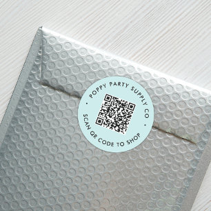 Redonda Pegatina de Tienda de Código QR del personalizado