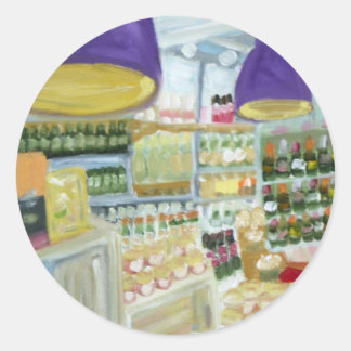 Redonda Pegatina DE TIENDA DE GOURMET FRANCÉS