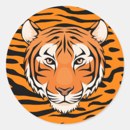 Redonda Pegatina de tigres (Círculo) - ¡vayan tigres salva