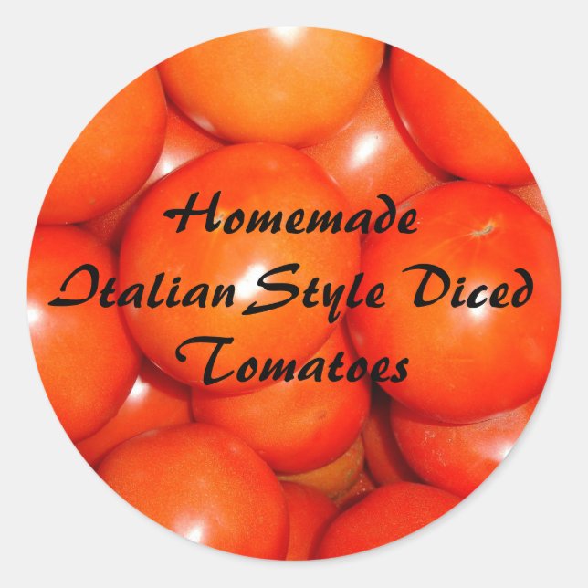 Redonda Pegatina de tomates (Anverso)
