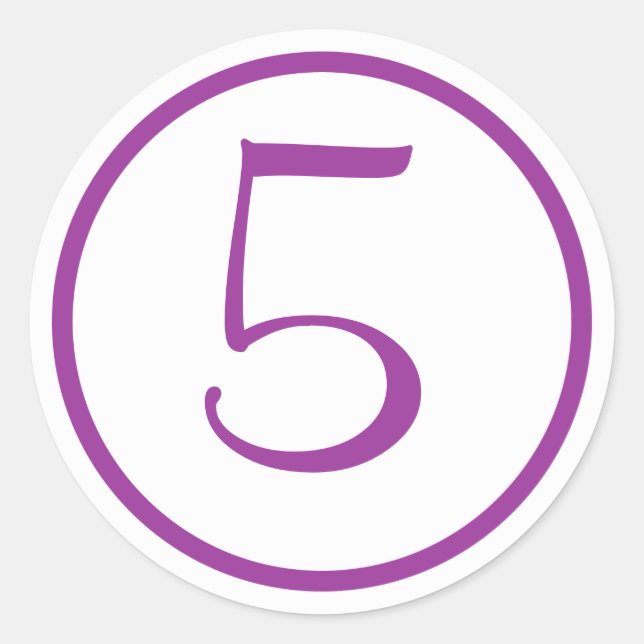 Redonda Pegatina de topadora de pastelitos con número (Anverso)