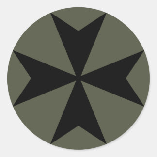 Redonda Pegatina de tope de ámbito, cruz maltesa 2