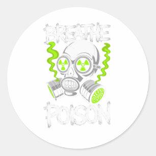 Redonda Pegatina de Toxic Skull Drifter 