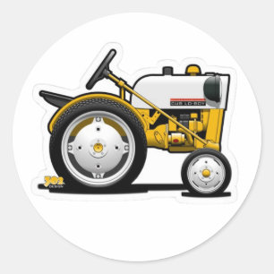 Redonda Pegatina de tractores Cub Lo Boy