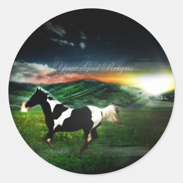 Redonda Pegatina de Traer Buenas Noticias (Anverso)